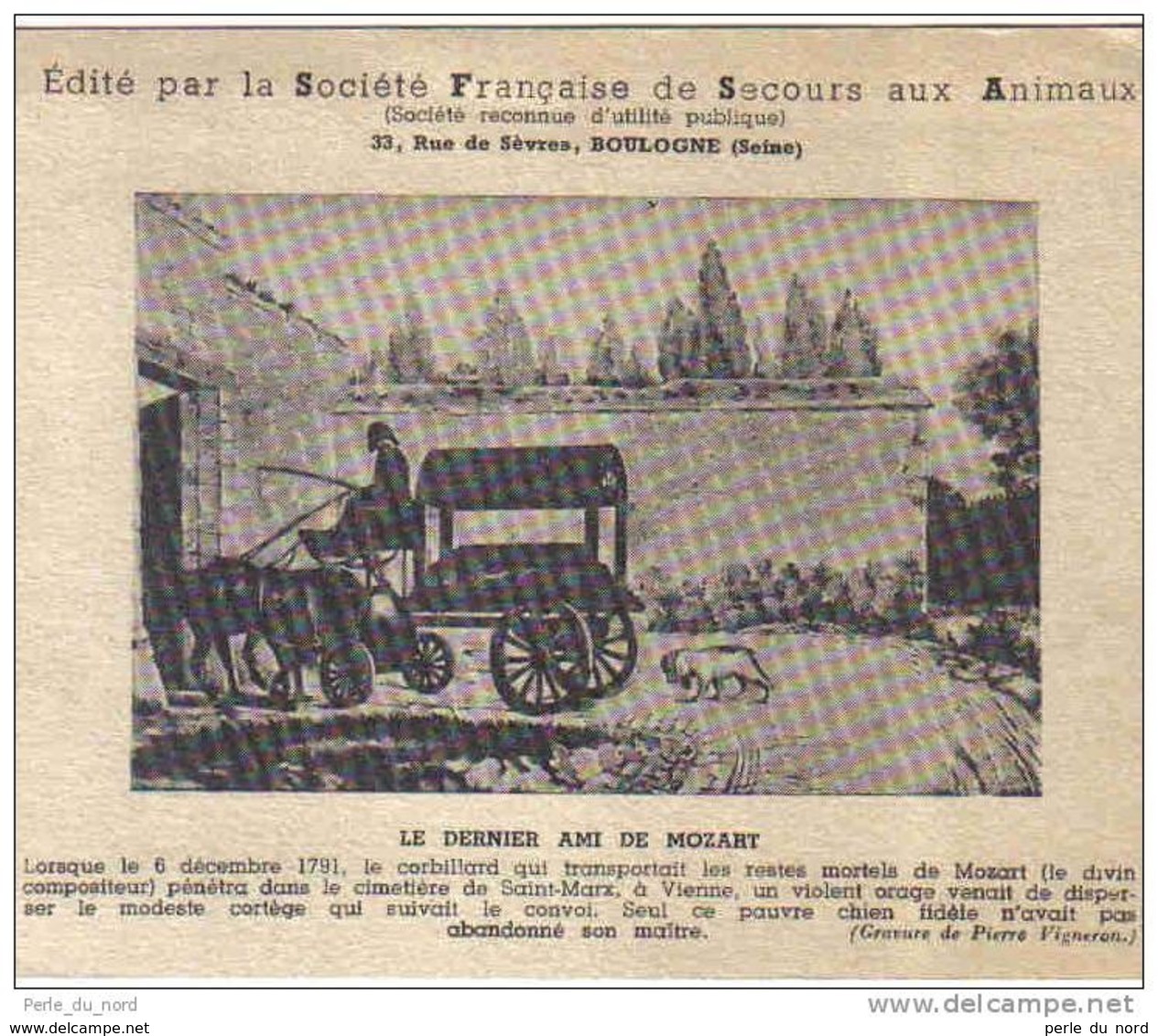 Carte Postale 92. Boulogne  Enterrement De Mozart Suivi De Son Dernier Ami Son Chien  Trés Beau Plan - Boulogne Billancourt