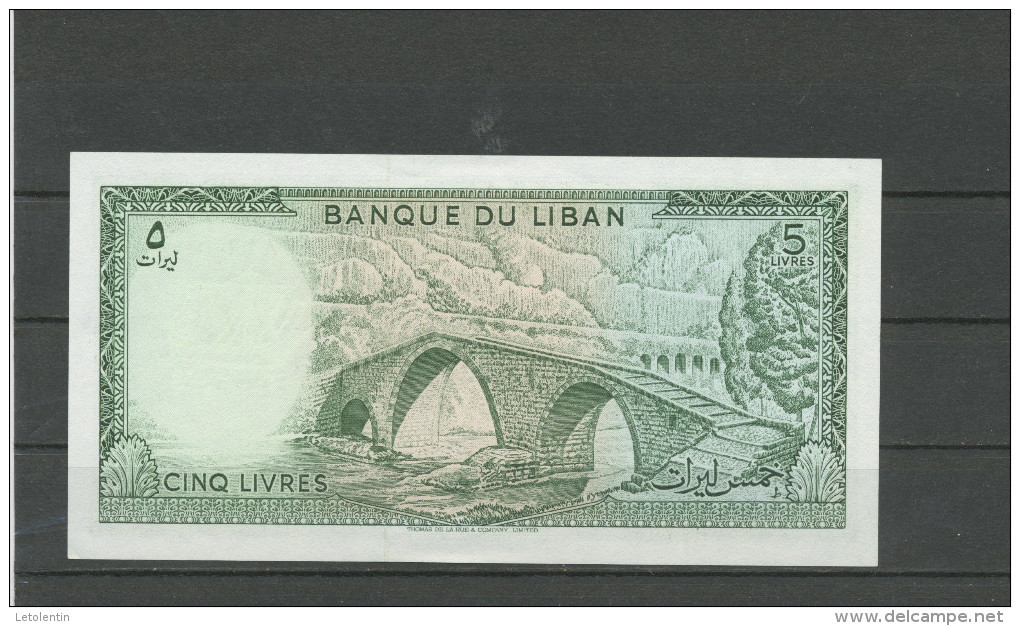 LIBAN : 5 LIVRES - NEUF - Liban