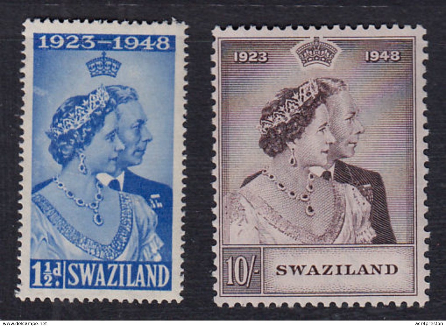 L0036 SWAZILAND 1948, SG 46-7  Royal Silver Wedding, Mounted Mint - Swaziland (...-1967)