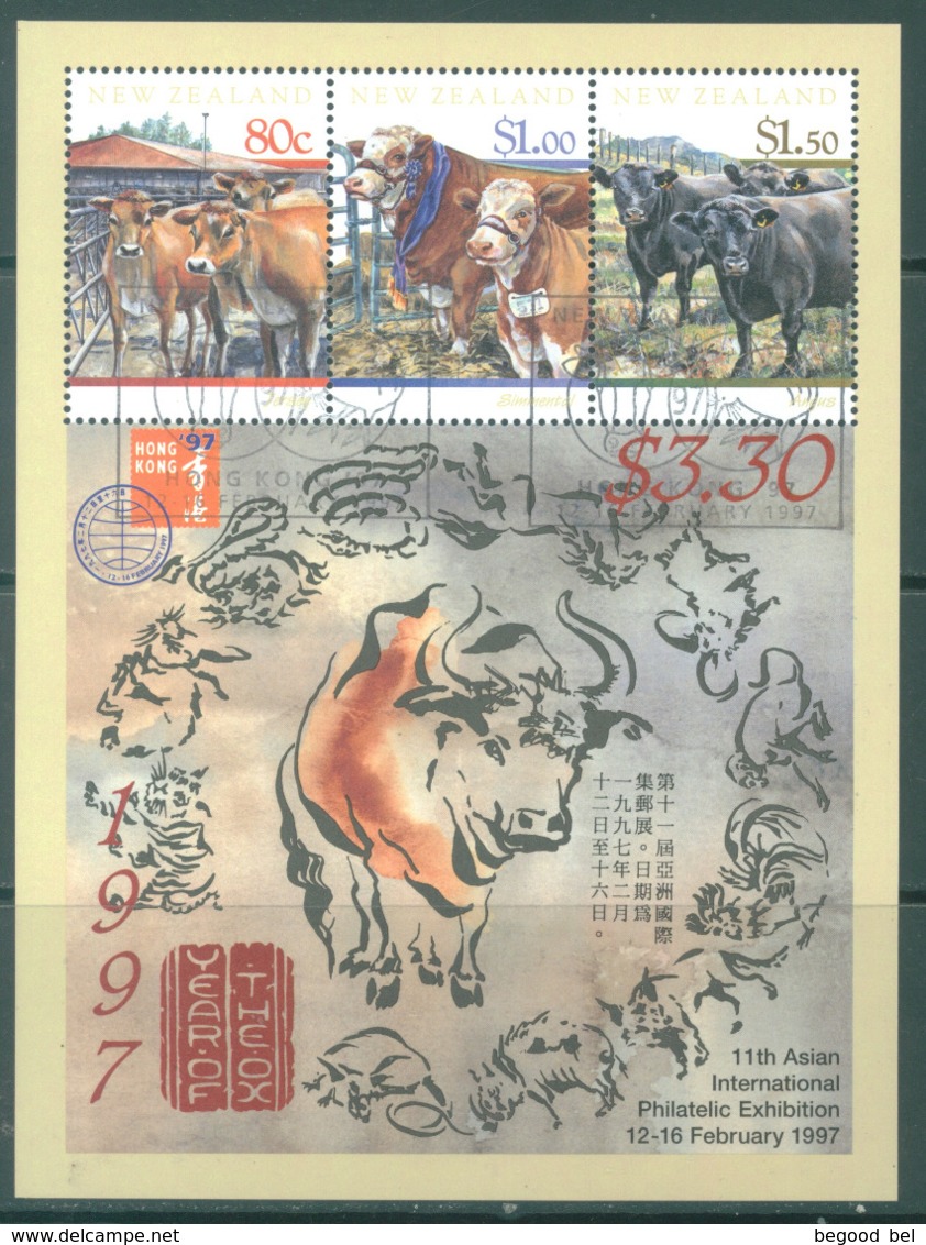 NEW ZEALAND - USED/OBLIT.- 1997 - CHINESE NEW YEAR - Yv 113 -  Lot 20619 - Blocs-feuillets