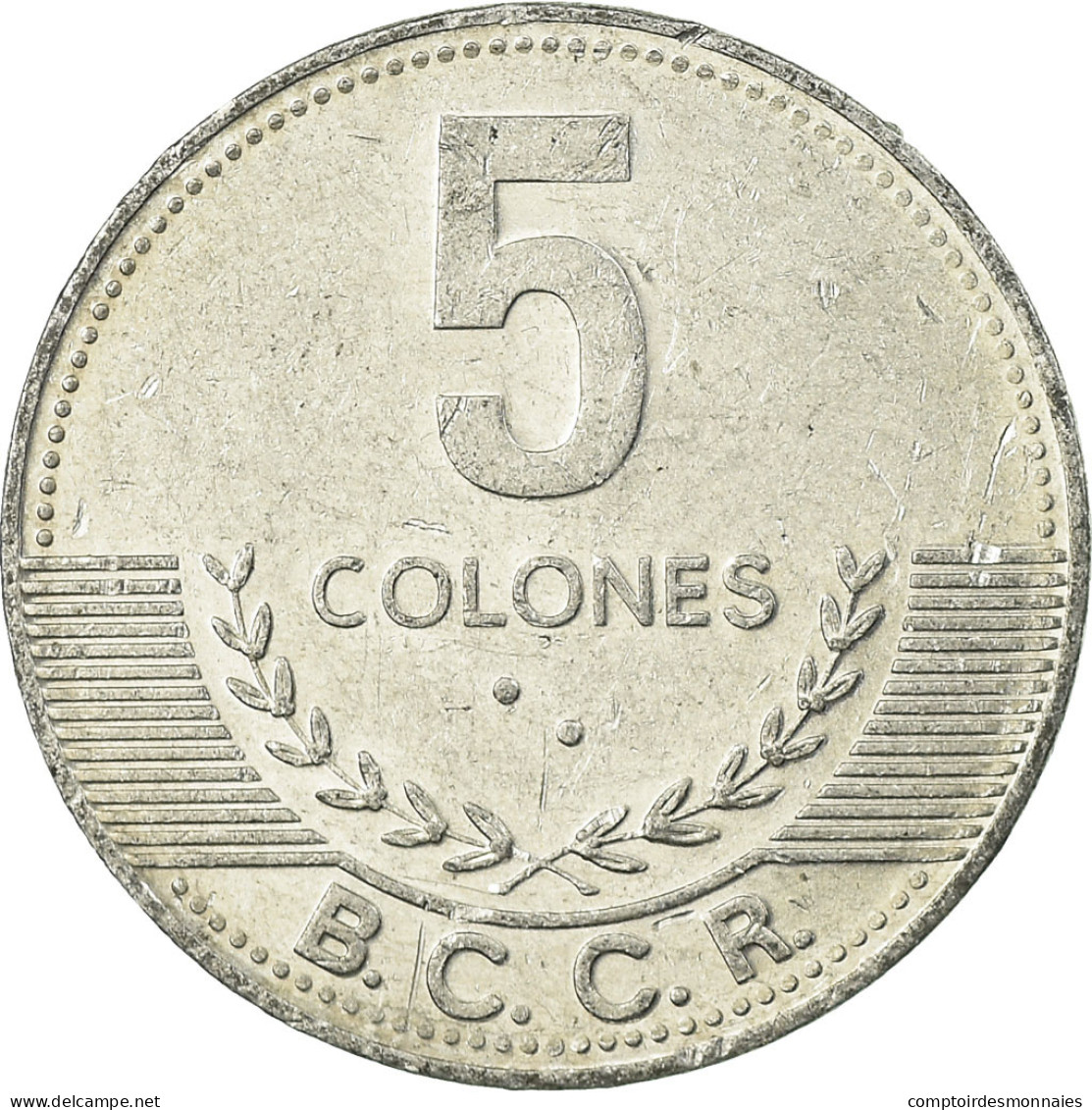 Monnaie, Costa Rica, 5 Colones, 2008, TTB, Aluminium, KM:227b - Costa Rica