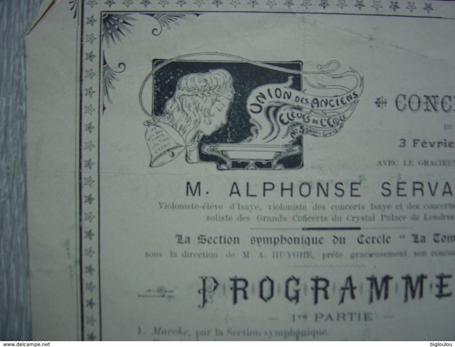 1900 - Programme Concert - Union Des Anciens Elèves De L'Ecole Nr5 - Saint-Gilles - Bruxelles - Programs