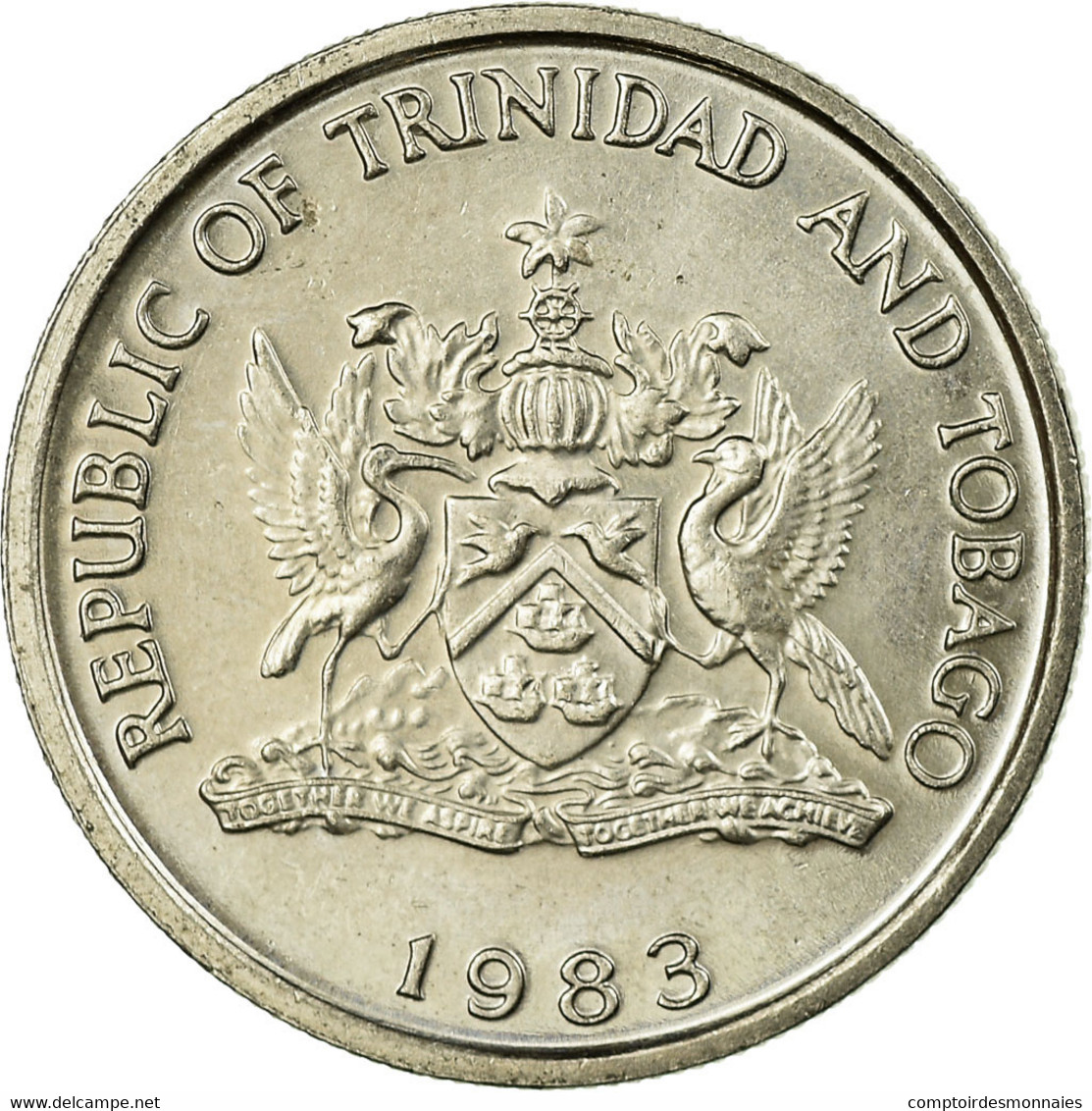 Monnaie, TRINIDAD & TOBAGO, 25 Cents, 1983, TTB, Copper-nickel, KM:32 - Trinidad & Tobago