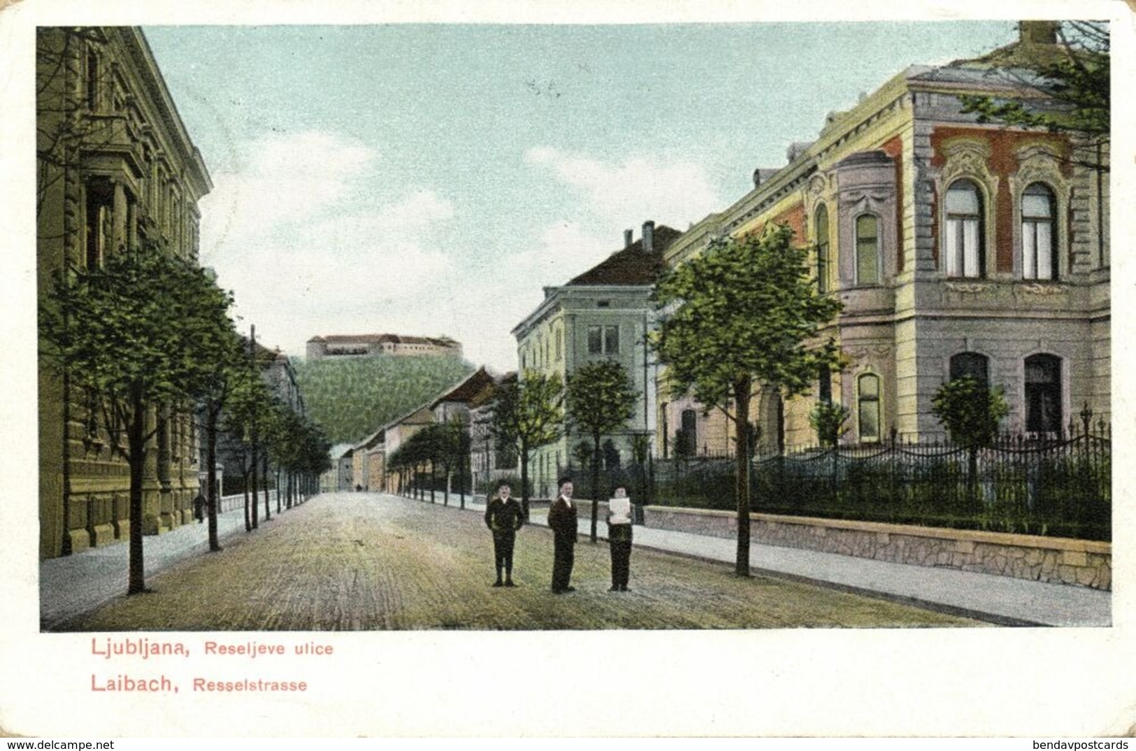 Slovenia, LJUBLJANA LAIBACH, Reseljeve Ulice, Ressel Street (1907) Postcard - Slovénie