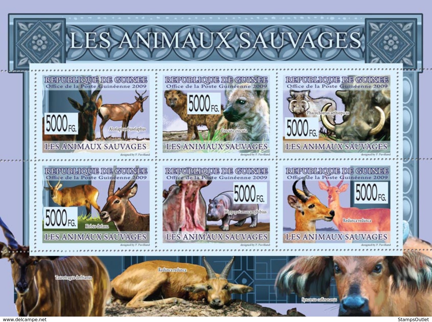 Guinea 2009 MNH - Wild Animals. YT 4032-4037, Mi 6439-6444 - Guinée (1958-...)