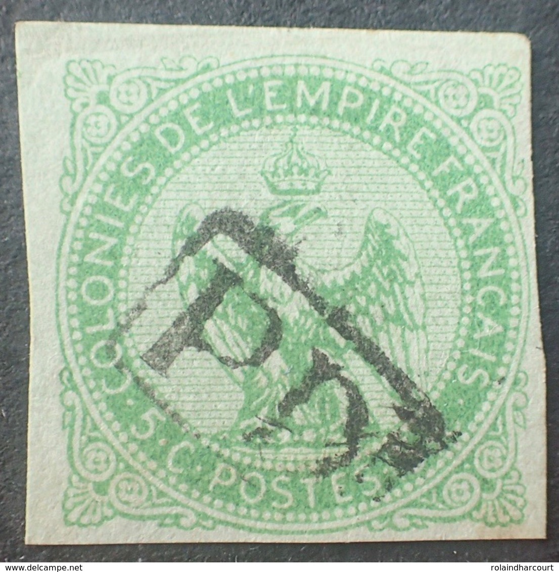 DF40266/744 - 1859 - COLONIES GENERALES - AIGLE IMPERIAL - N°2 (pelurage) - Oblitération " PD " Dans Un Rectangle - Aigle Impérial