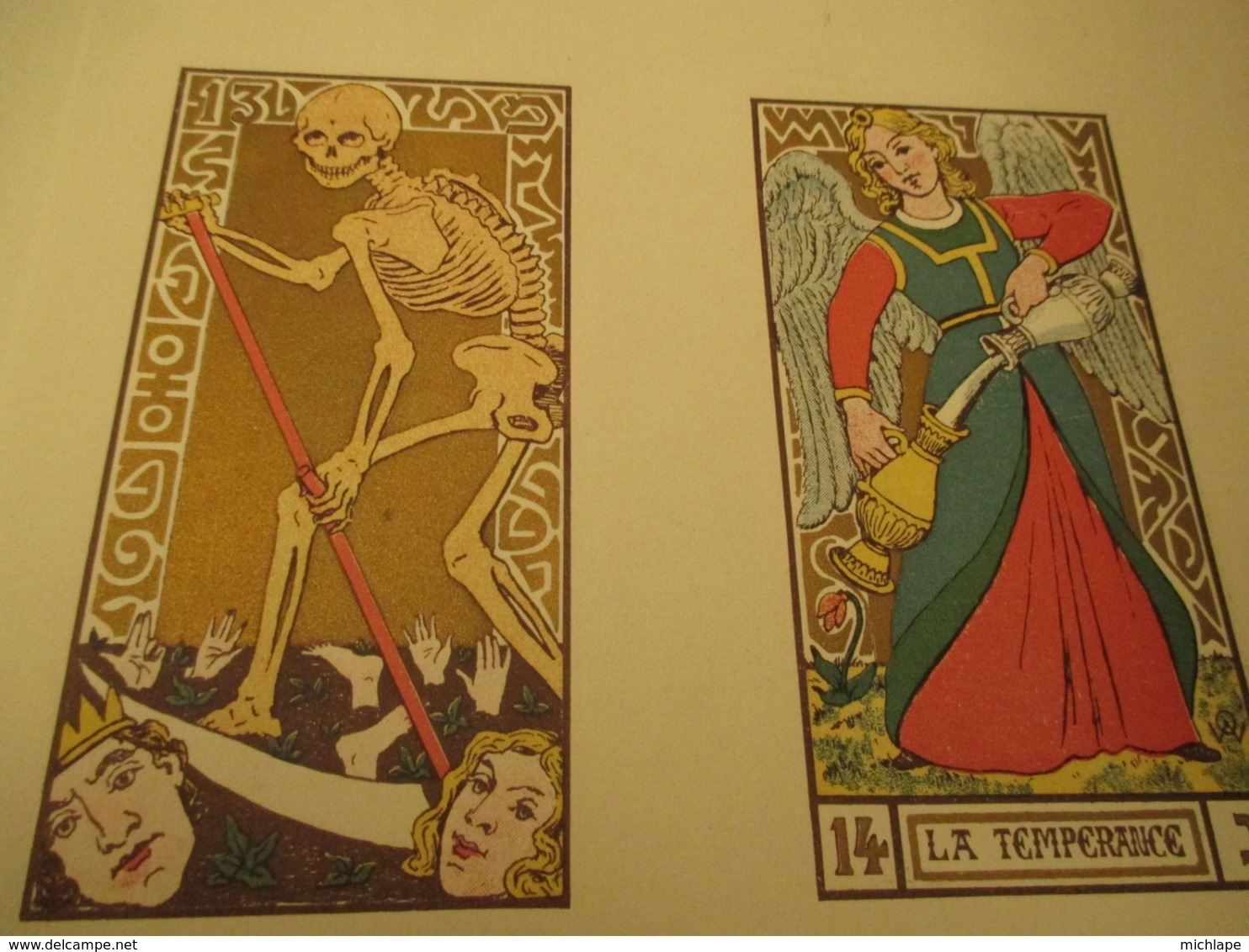 VOYANCE-CARTOMANCIE - LE TAROT DES IMAGIERS DU MOYEN AGE -1926 - PLAQUETTE DE 11 PLANCHES - Sonstige & Ohne Zuordnung