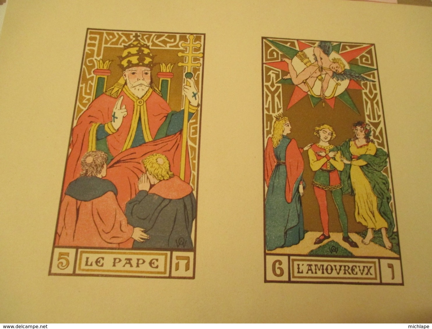 VOYANCE-CARTOMANCIE - LE TAROT DES IMAGIERS DU MOYEN AGE -1926 - PLAQUETTE DE 11 PLANCHES - Altri & Non Classificati