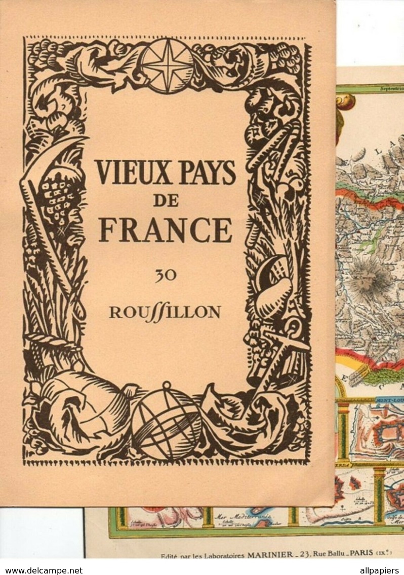 Carte Topographique Du Roussillon - La France N°30 Par Les Laboratoires Marinier - Topographical Maps