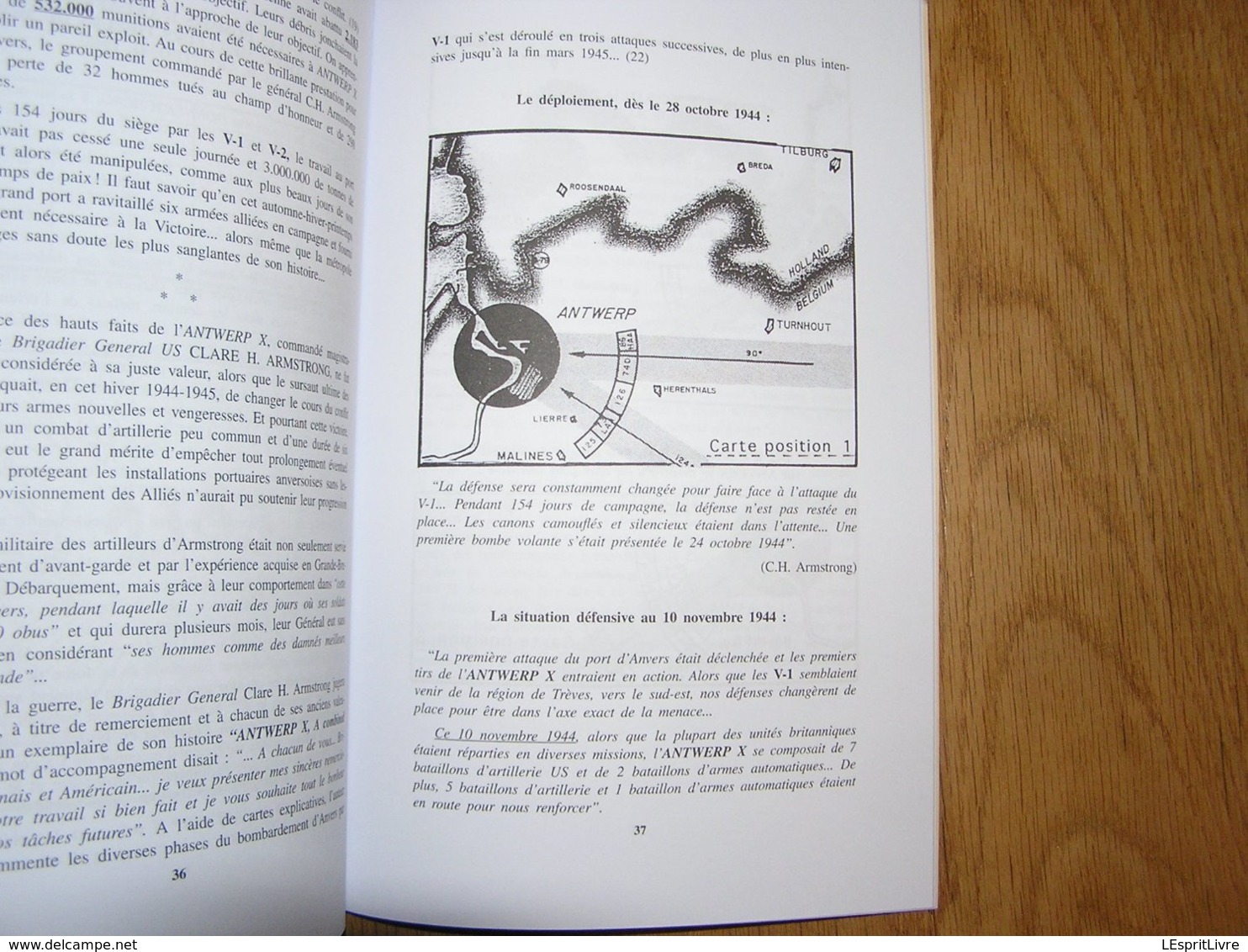 LE GENERAL US CLARE H ARMSTRONG ET SA PART DANS LA VICTOIRE EN ARDENNE Régionalisme Guerre 40 45 V1 V2 Anvers Antwerpen