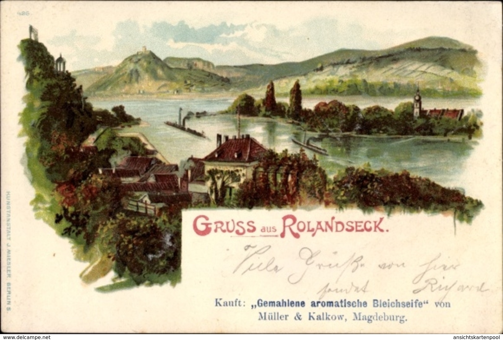 Artiste Lithographie Rolandseck Remagen Kr. Ahrweiler, Gemahlene Aromatische Bleichseife Müller & Kalkow - Altri & Non Classificati