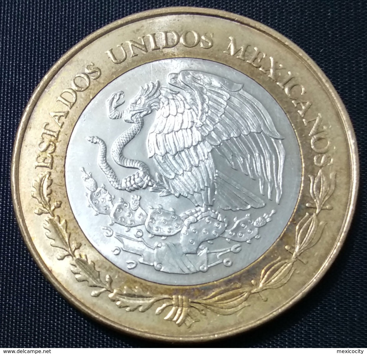 MEXICO 2006 $100 COLIMA Volcano Scene BIMETALLIC Silver Core Original Shine See Image, Bargain Priced - Mexico