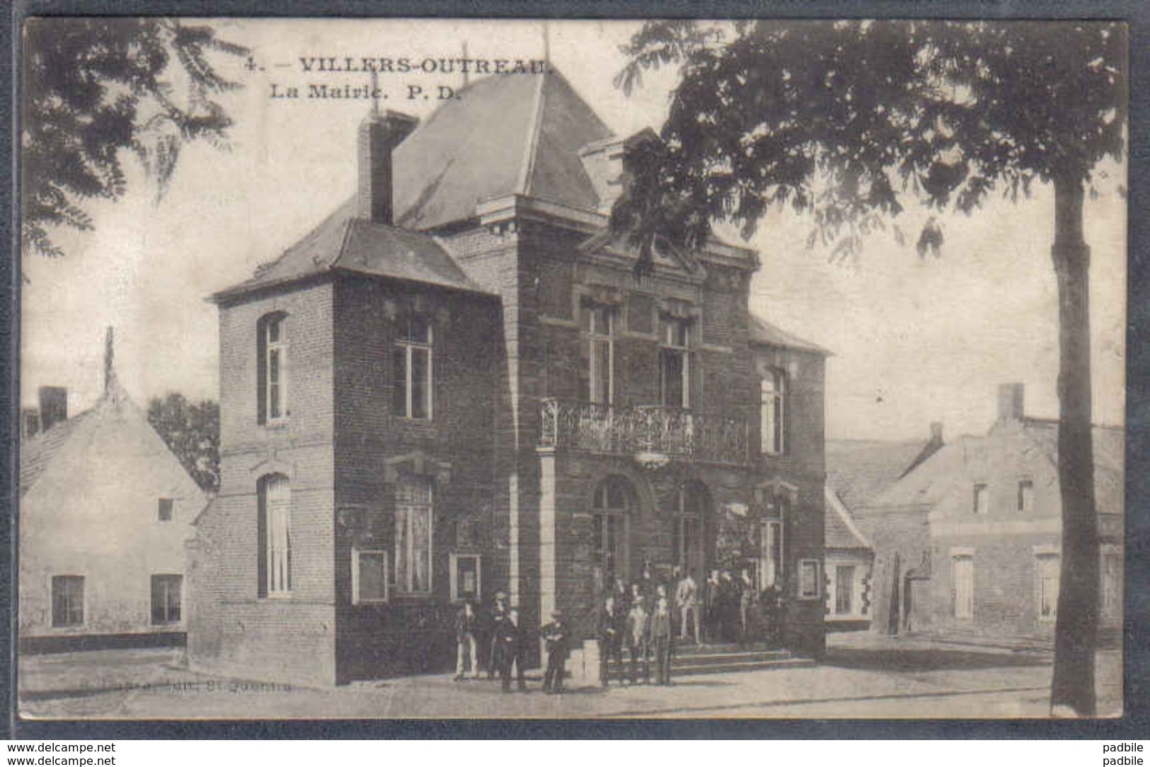 Carte Postale 59. Villers-Outreau  La Mairie  Trés Beau Plan - Autres & Non Classés