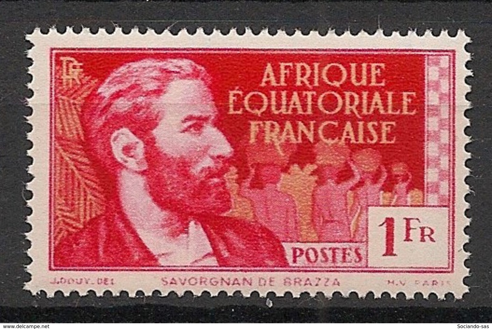 AEF - 1937 - N°Yv. 52 - Savorgnan 1f Rouge - Neuf Luxe ** / MNH / Postfrisch - Neufs