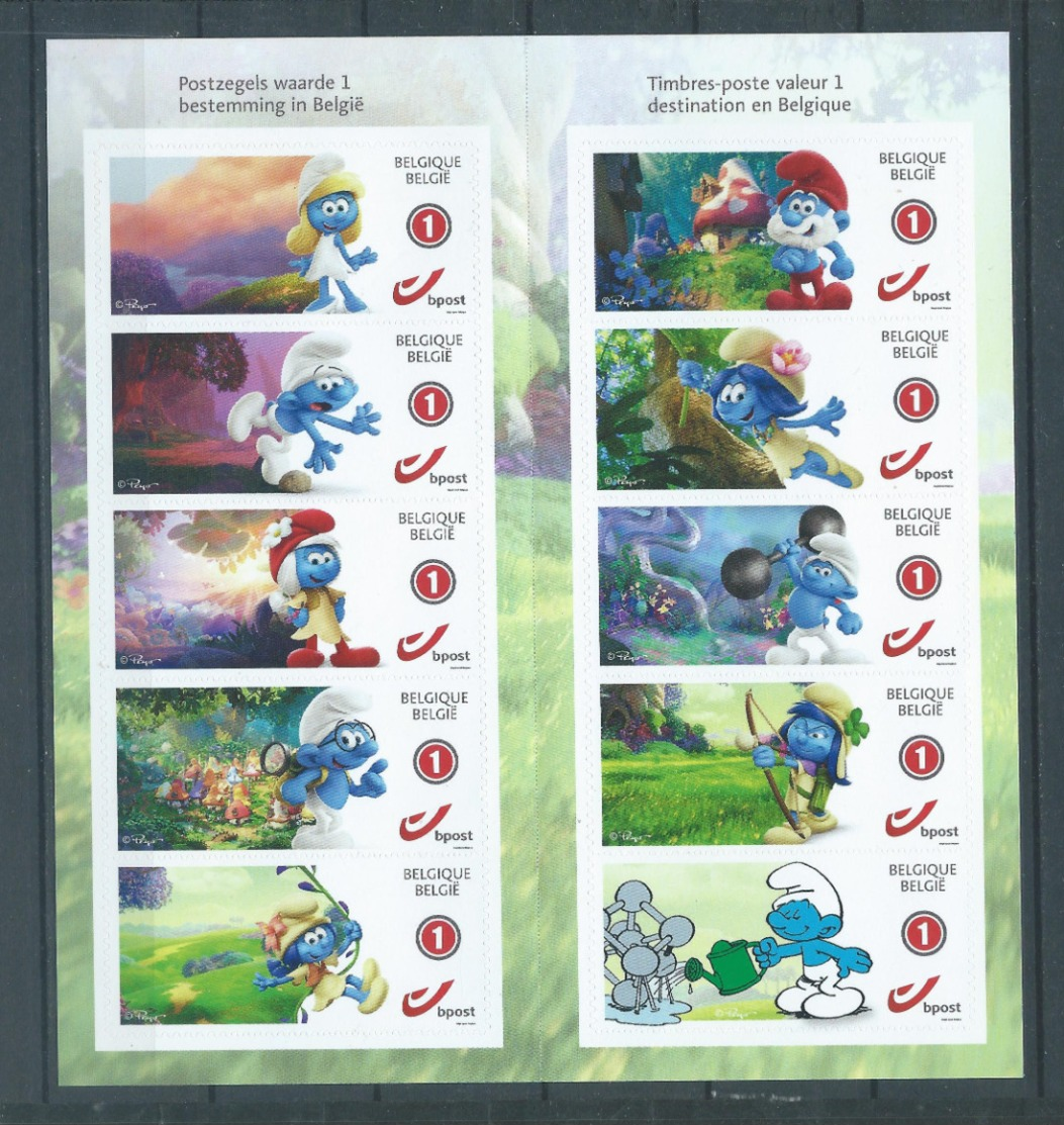 CARNET BOEKJES 10 X N° 1 Schtroumpfs 2017 NEUF MNH** TB COLLECTION - Ohne Zuordnung