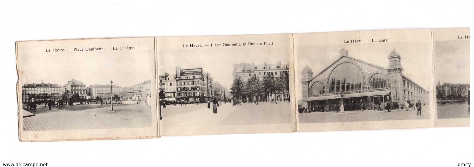 76 Le Havre Carte à Systeme Systemes Ecrite En 1911 12 Vues à L' Interieur , Vue Générale Gare Transatlantique Savoie .. - Sin Clasificación