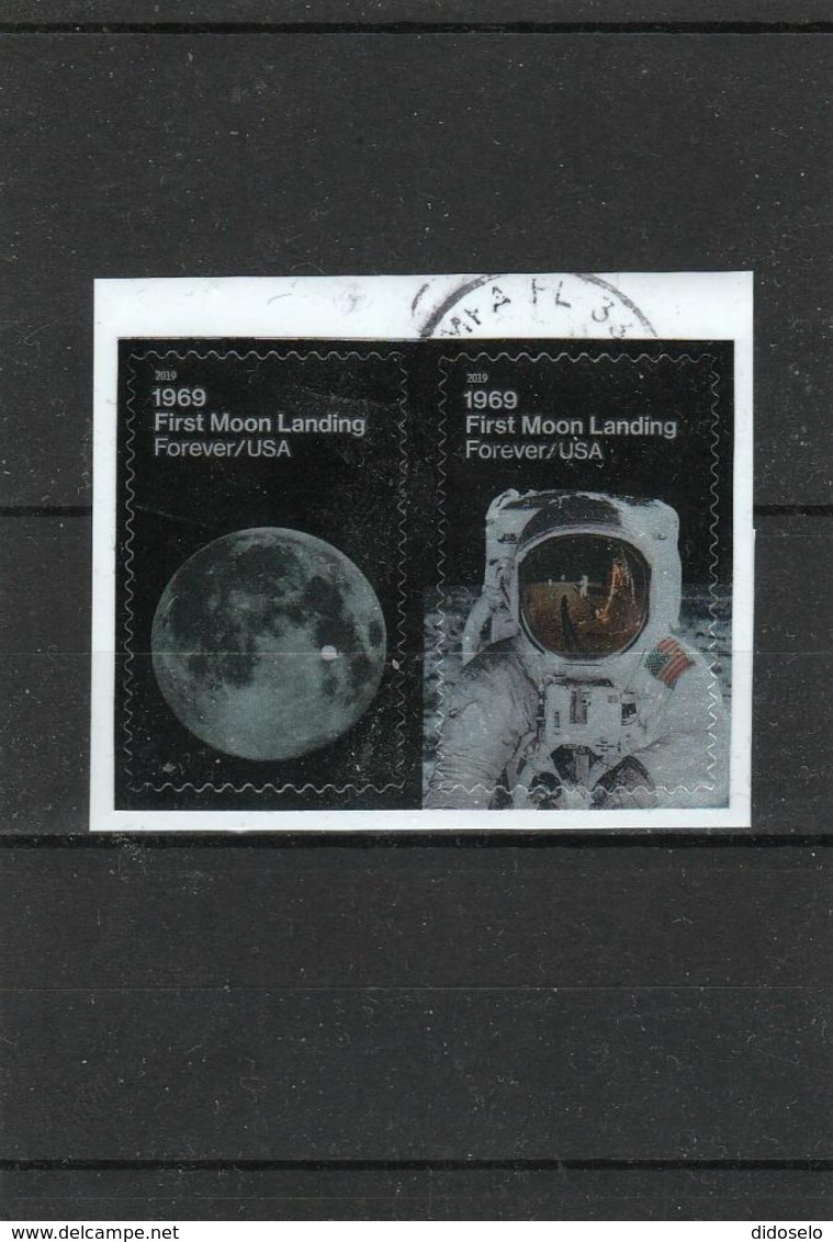 USA - 2019 - 50 Aniv. First Moon Landing - Pair -used - Used Stamps