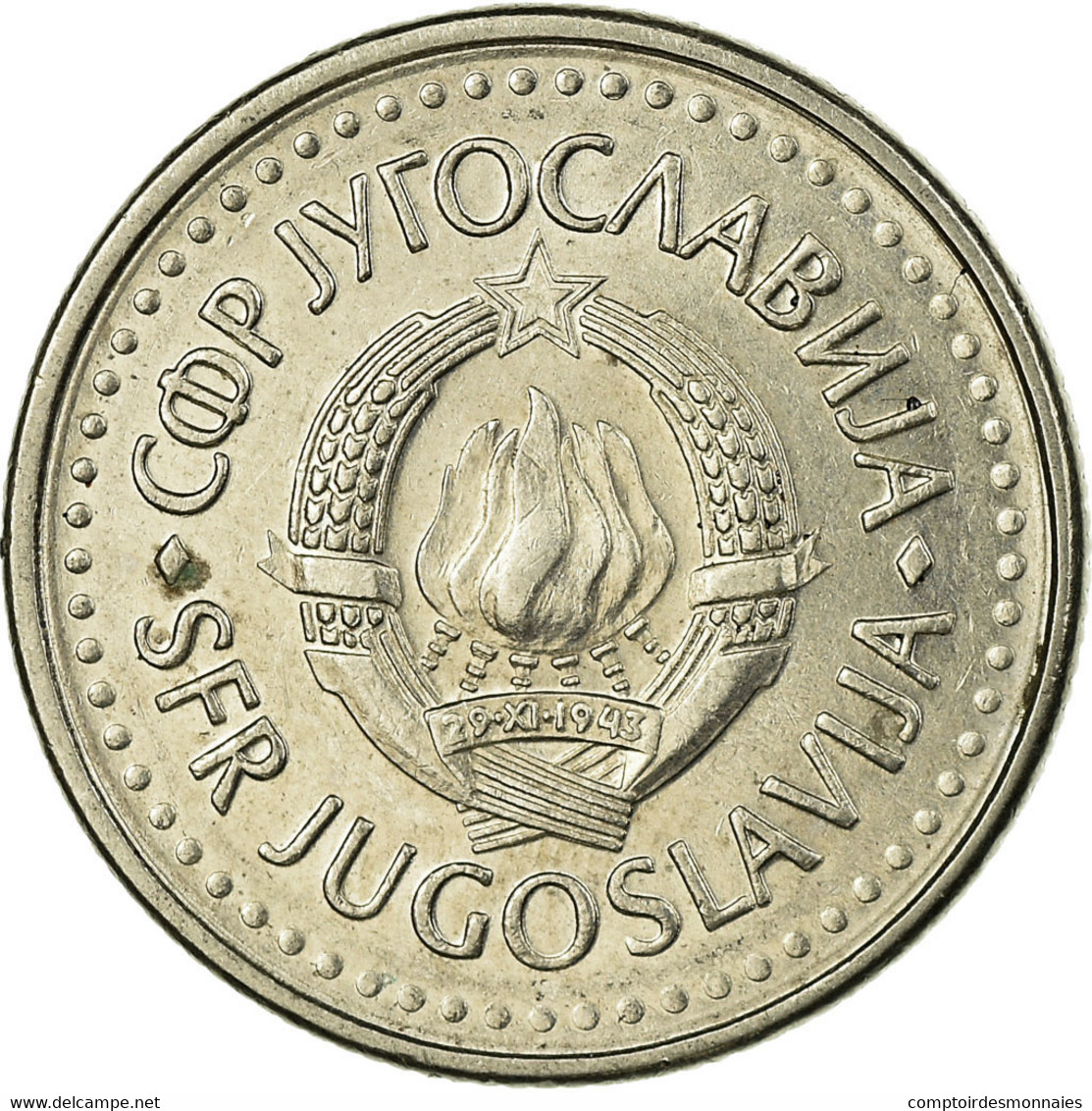 Monnaie, Yougoslavie, 10 Dinara, 1985, TTB, Laiton, KM:131 - Yugoslavia