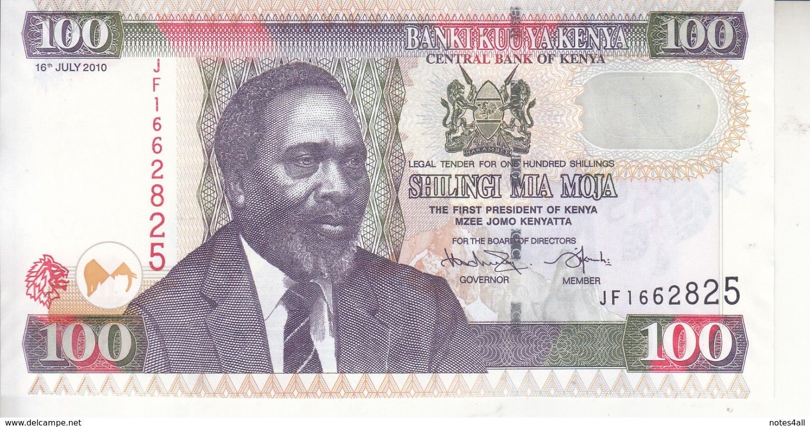 KENYA 100 SHILLINGS 2010 P- 48 LOT X5 UNC NOTES */* - Kenia