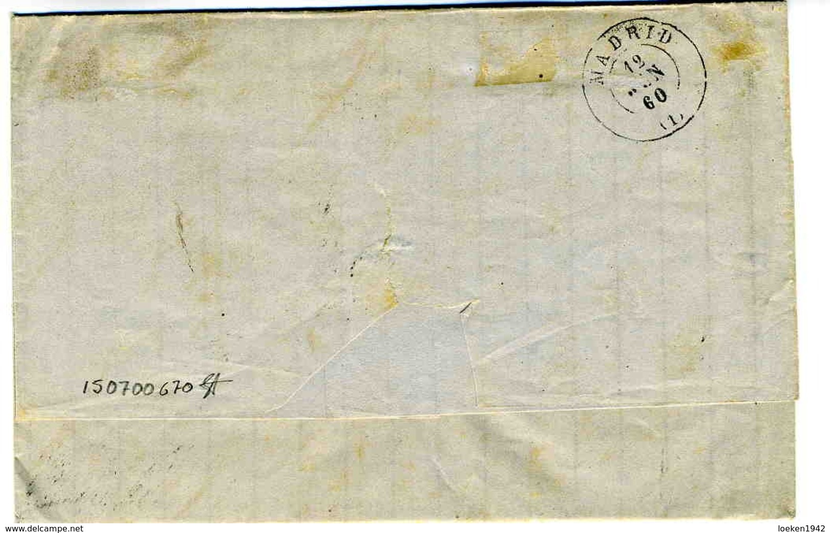 ESPAÑA 1860 CARTA  RARA  AMBULANTE  ASC 2a ESPED MADRID     LC 16 - Storia Postale