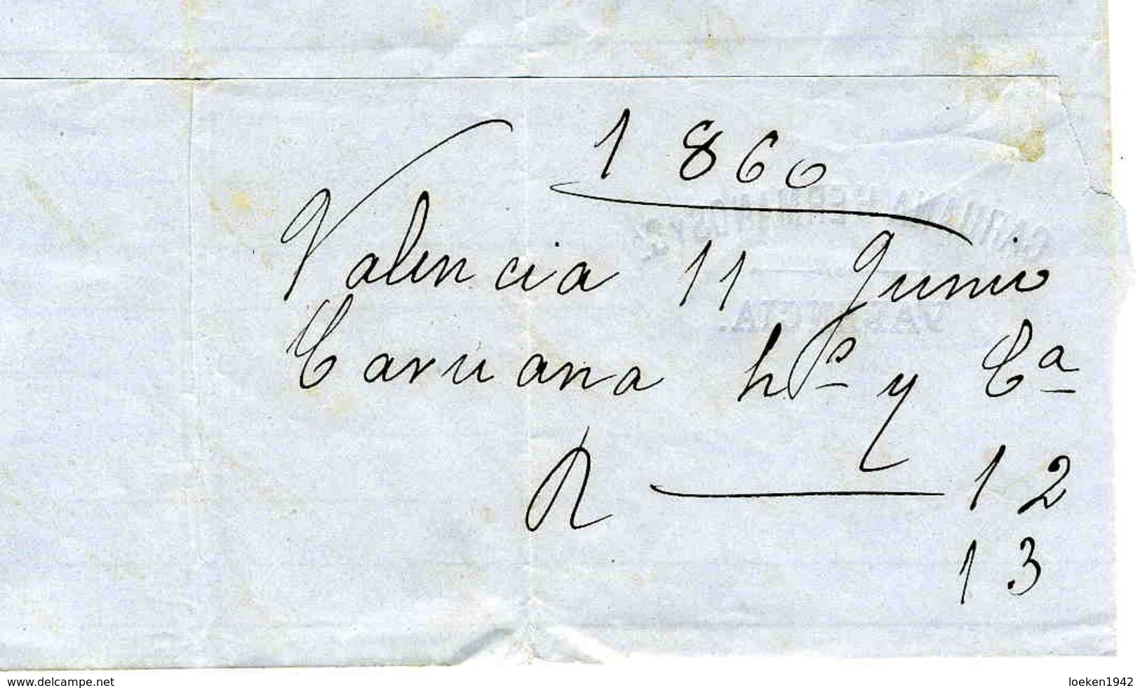 ESPAÑA 1860 CARTA  RARA  AMBULANTE  ASC 2a ESPED MADRID     LC 16 - Storia Postale