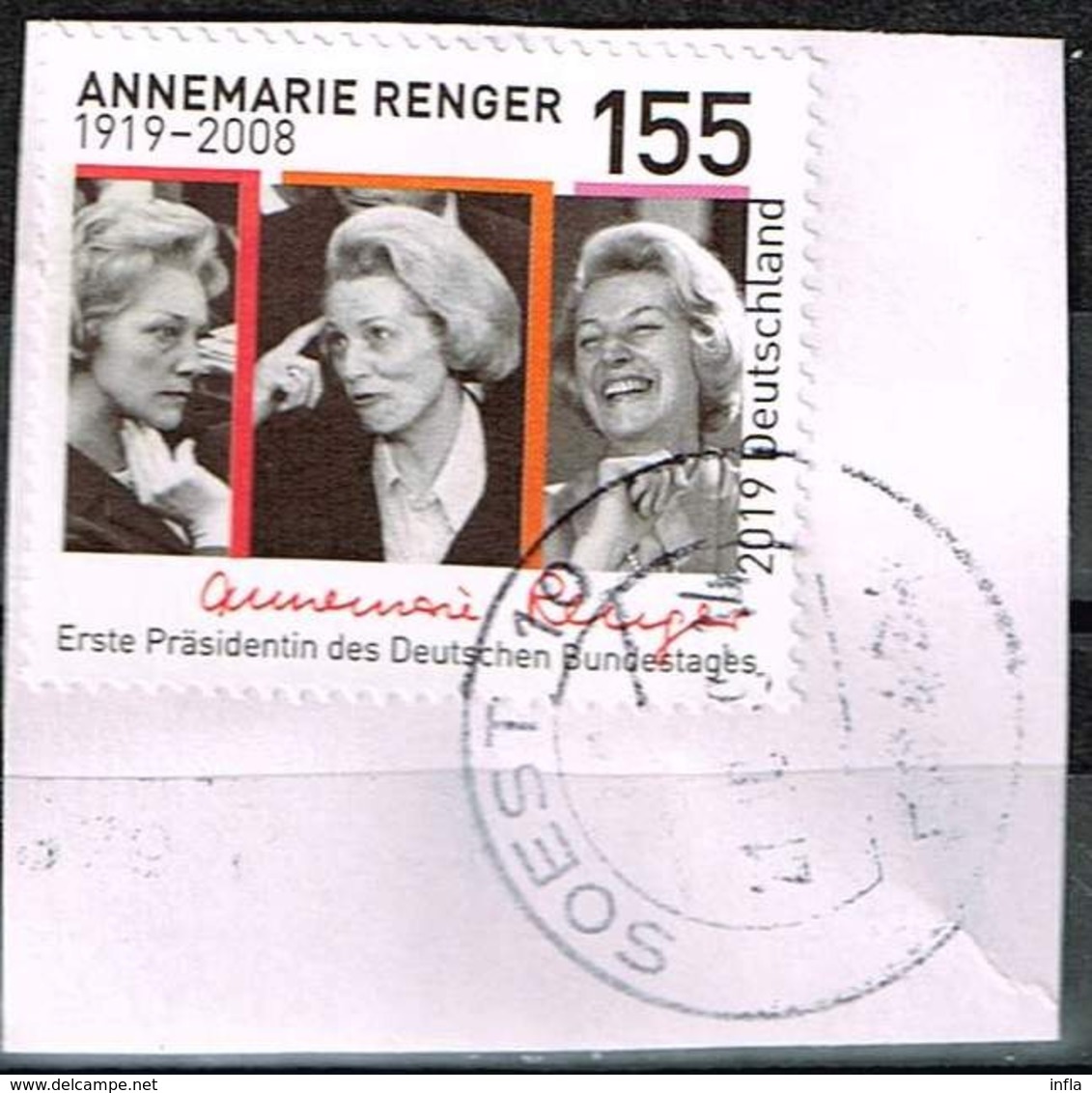 Bund 2019,Michel# 3499 O 100. Geburtstag Von Annemarie Renger - Usati