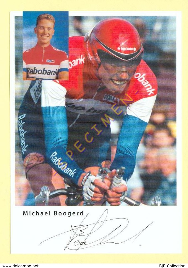 Cyclisme – Michael BOOGERD – Equipe RABOBANK 1998 (voir Scan Recto/verso)(signature Imprimée Sur La Carte) - Cyclisme