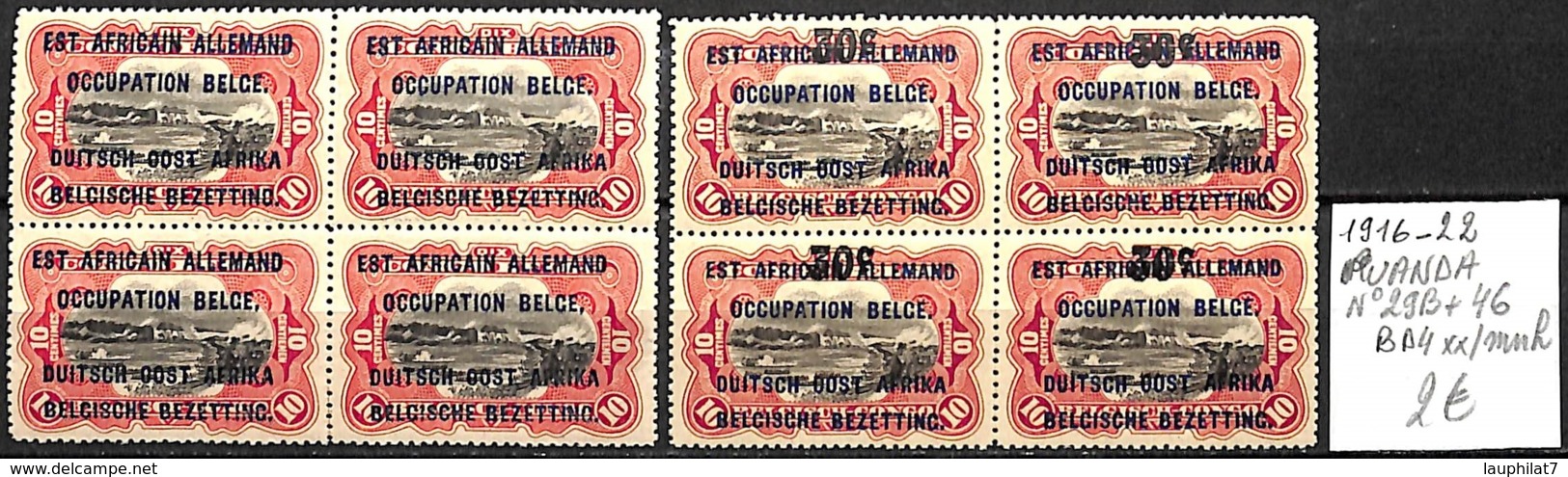 [841331]TB//**/Mnh-Ruanda-Urundi 1916-22 - N° 29b + 46, Bd4 - Ungebraucht