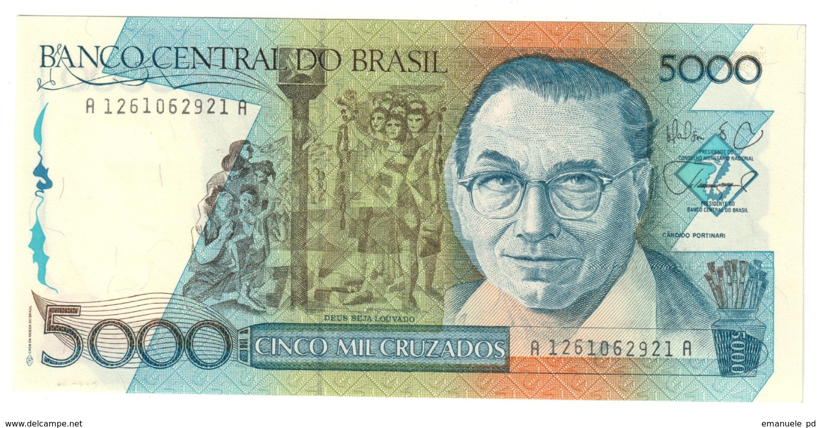 BRAZIL	5000	CRUZADOS	1988	P214	UNC	Series 1261 - 214A		.CV. - Brasile