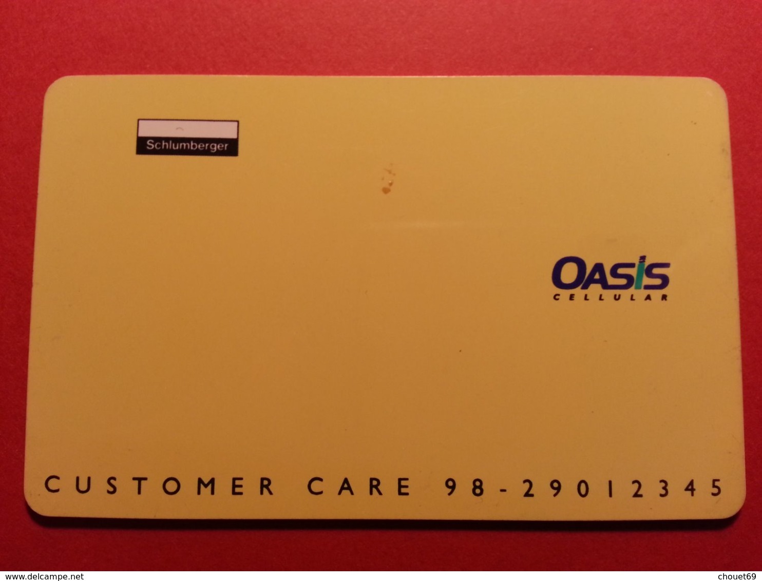 GSM OASIS CELLULAR SCHLUMBERGER SIM Customer (BF1217 - Origine Inconnue