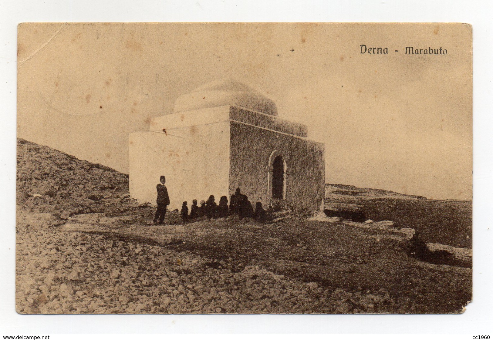 Cartolina Postale Coloniale - Cirenaica - Derna - Marabuto - Viaggiata Nel 1919 - (FDC17815) - Andere Kriege