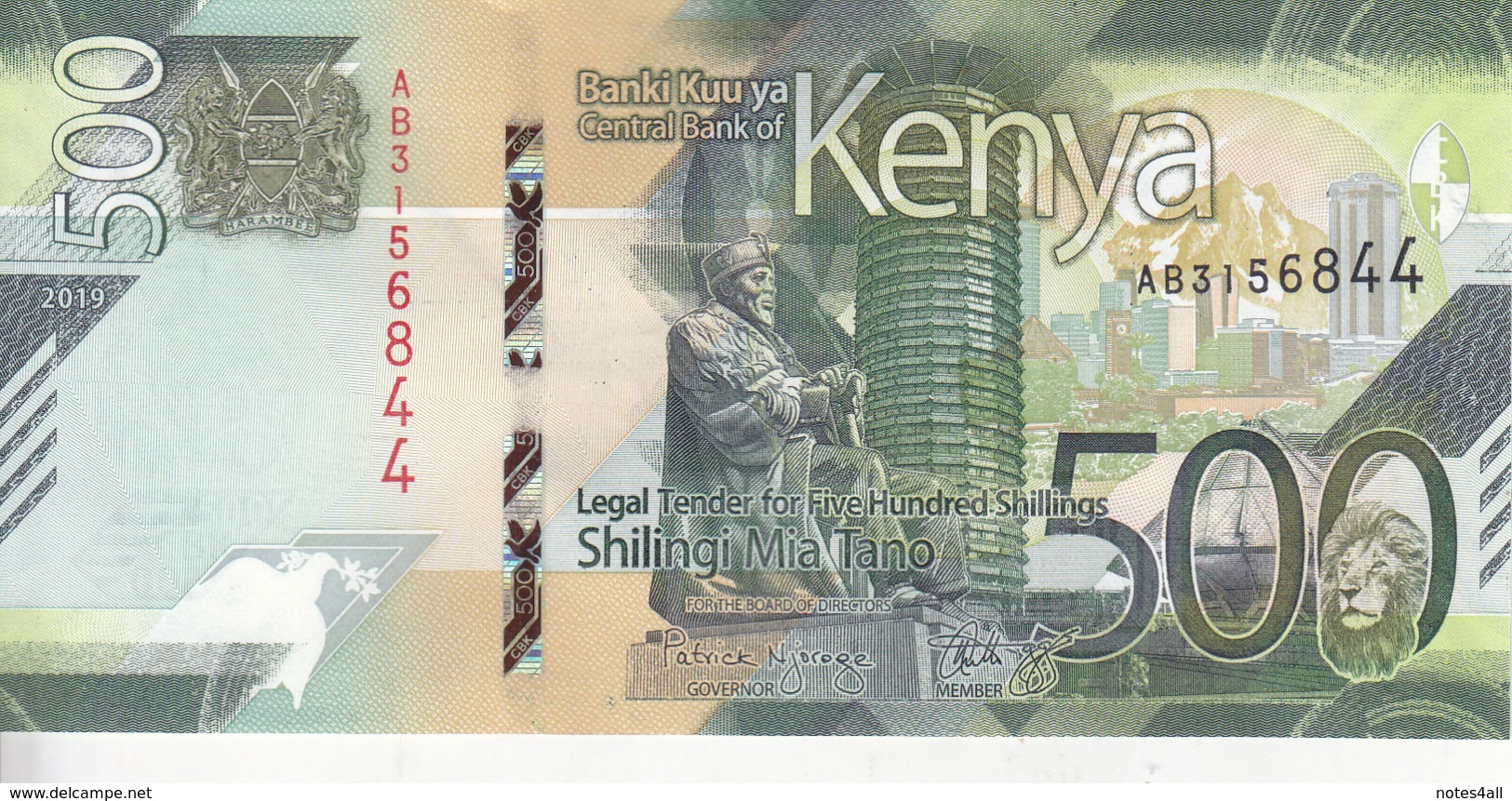 KENYA 50 100 200 500 SHILLINGS 2019 P- NEW UNC SET */* - Kenya