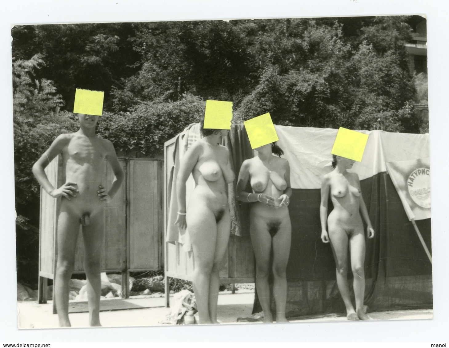 OLD PHOTO 1990's,  NUDE,NAKED  BOY ,LADY ON THE BEACH NUDE BEAUTY COMPETITION - Otros & Sin Clasificación