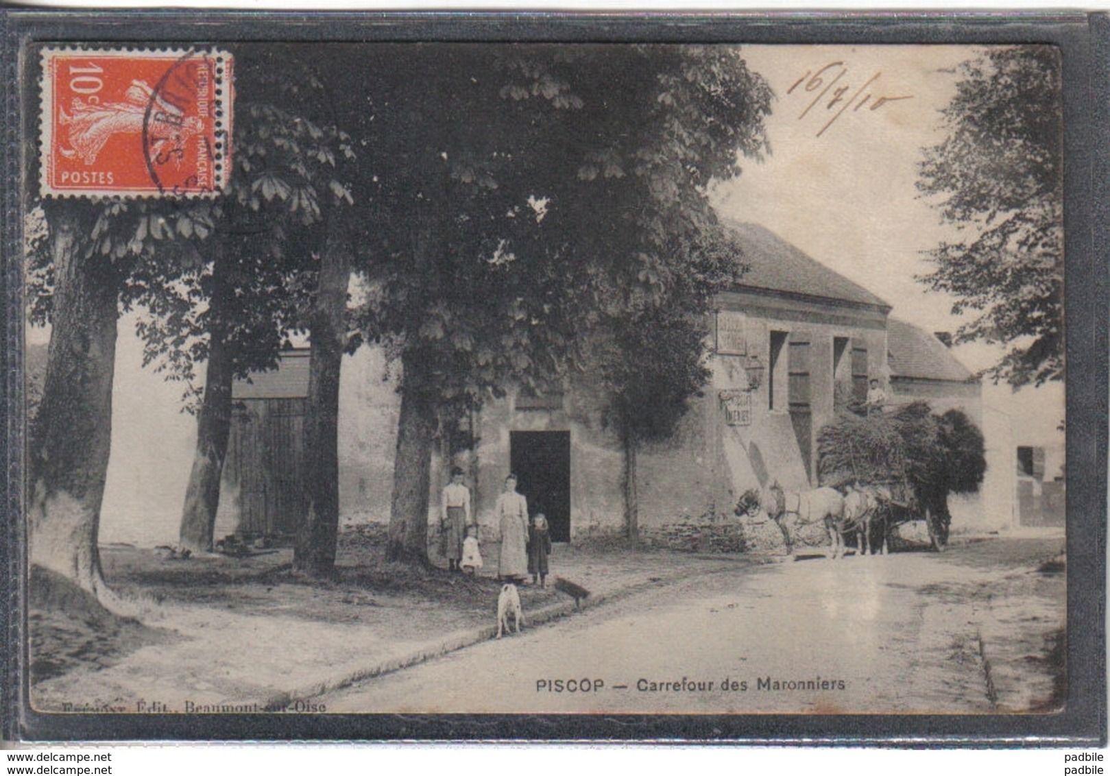 Carte Postale 95. Piscop  Carrefour Des Marronniers Très Beau Plan - Pontcelles