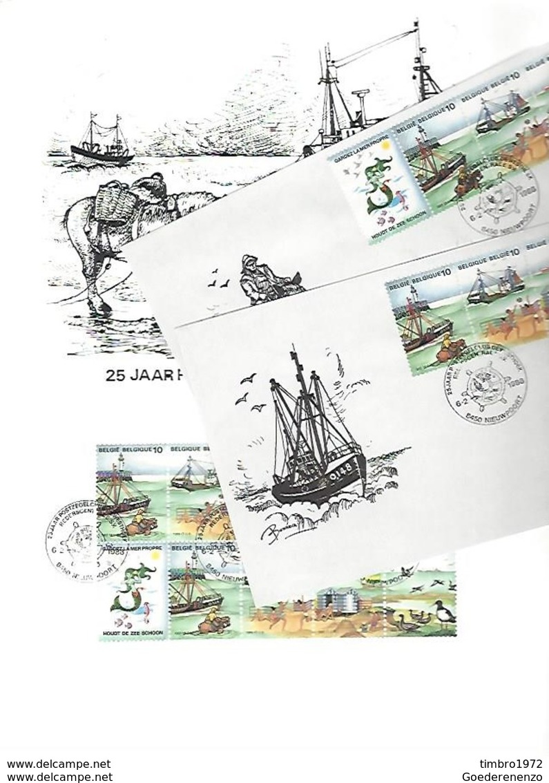 Set  De Zee 2273/76 - Documents Commémoratifs