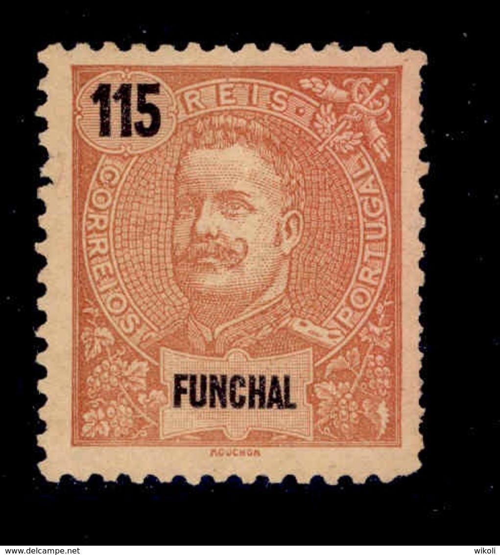 ! ! Funchal - 1898 D. Carlos 115 R - Af. 32 - No Gum - Funchal
