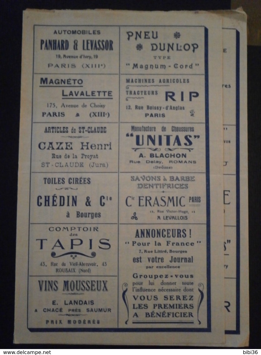 FRANCE LETTRE ANNONCE ALLIANCE ECONOMIQUE PUBLICITE AUTOMOBILE PNEU MACHINE AGRICOLE SAVON BARBE VIN TAPIS COGNAC CIRAGE - Other & Unclassified