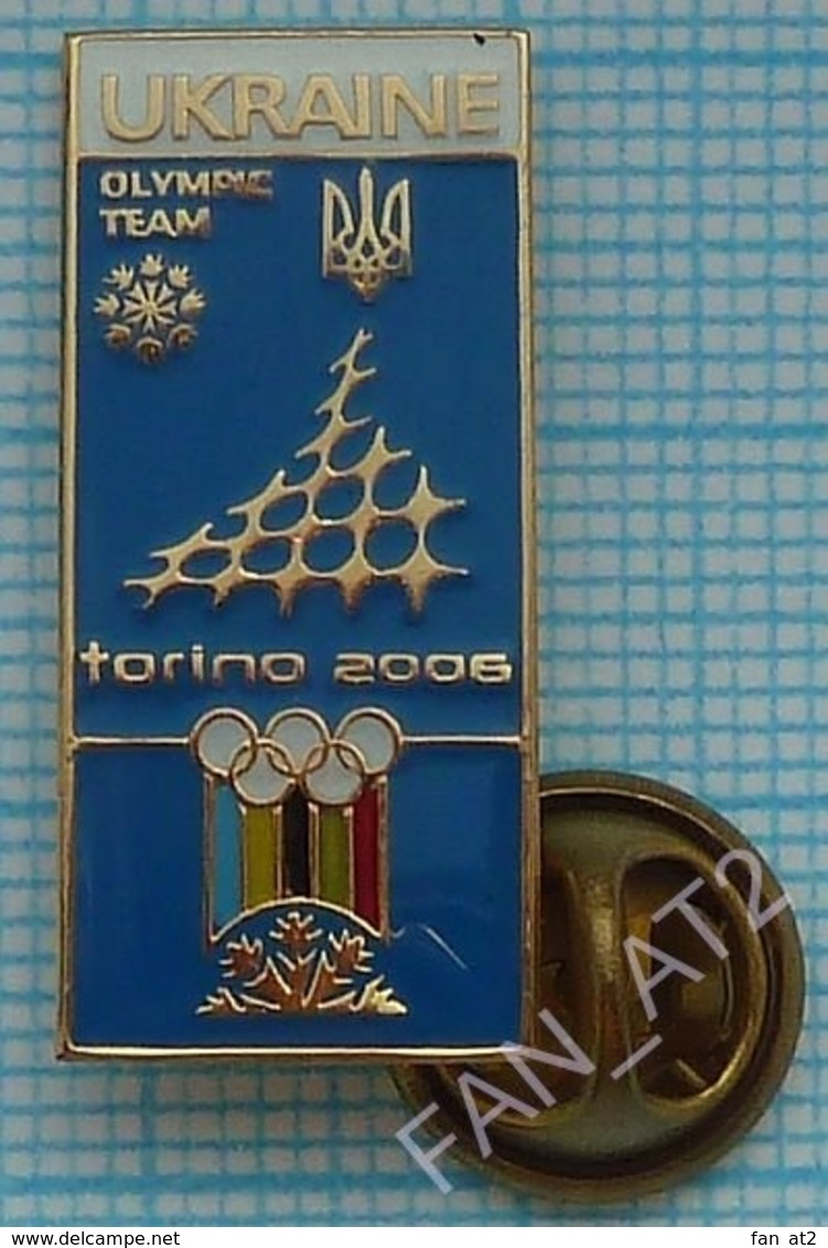 UKRAINE / Badge, Pin / National Team . Olympics Olympic Games. Turin Torino 2006 Italy. - Giochi Olimpici