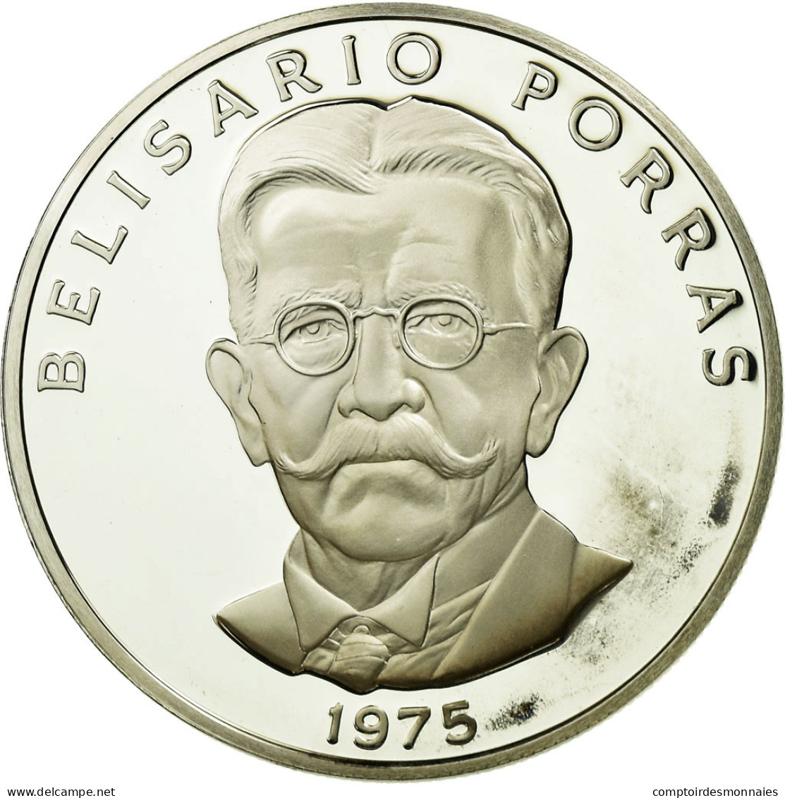 Monnaie, Panama, 5 Balboas, 1975, U.S. Mint, Proof, FDC, Argent, KM:40.1a - Panamá