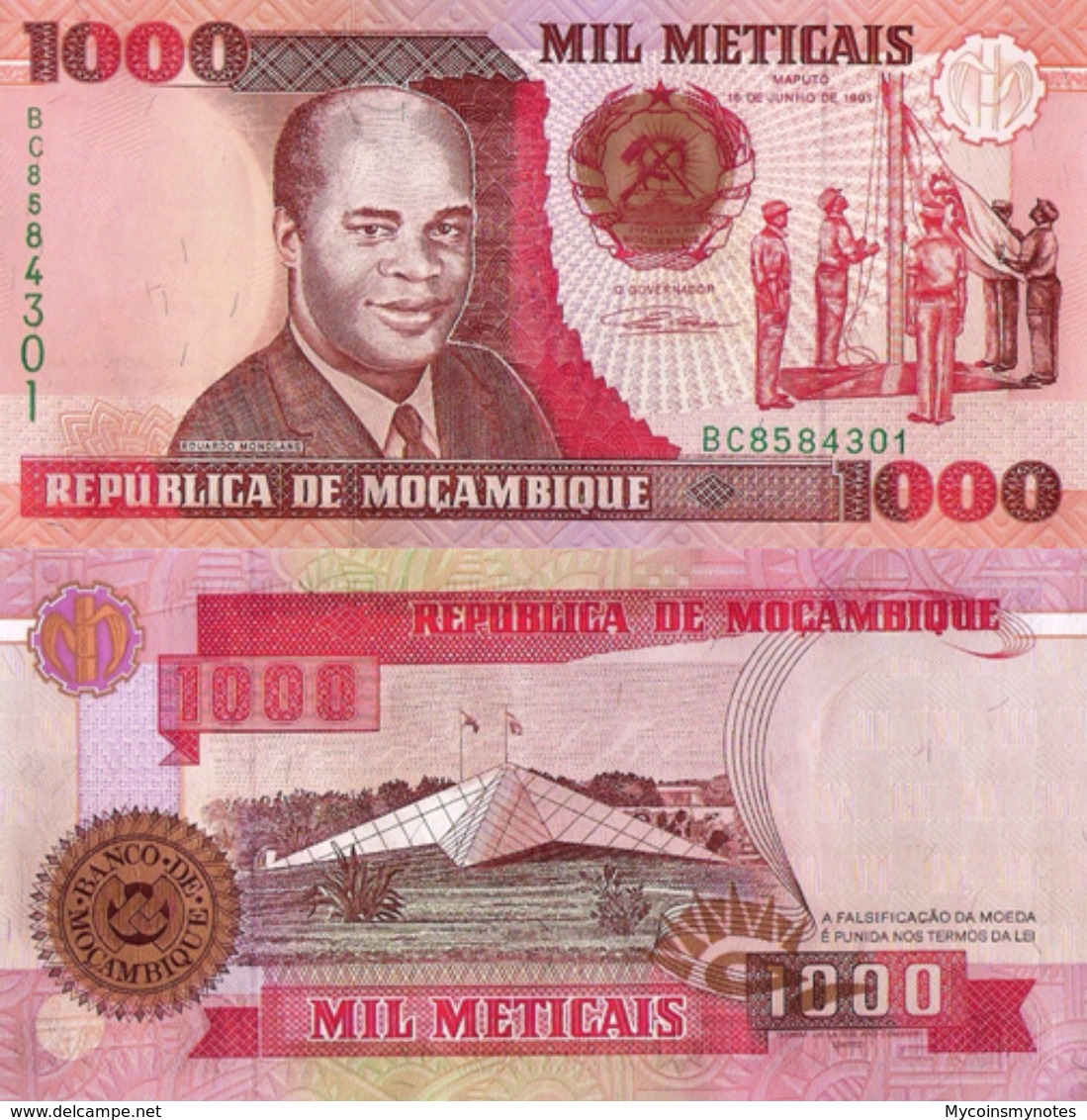 Mozambique, 1000 Meticais, 1991, P135, UNC - Mozambique