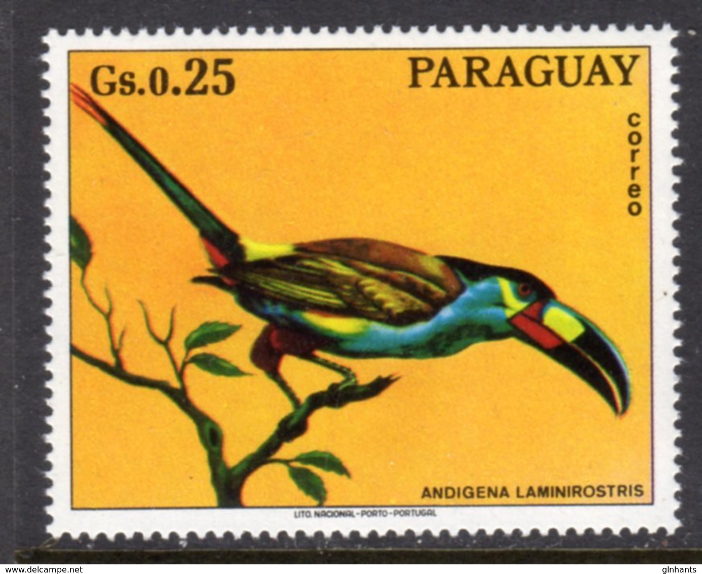 PARAGUAY - 1973 25c WILDLIFE BIRD STAMP FINE MNH ** Mi 2491 - Paraguay