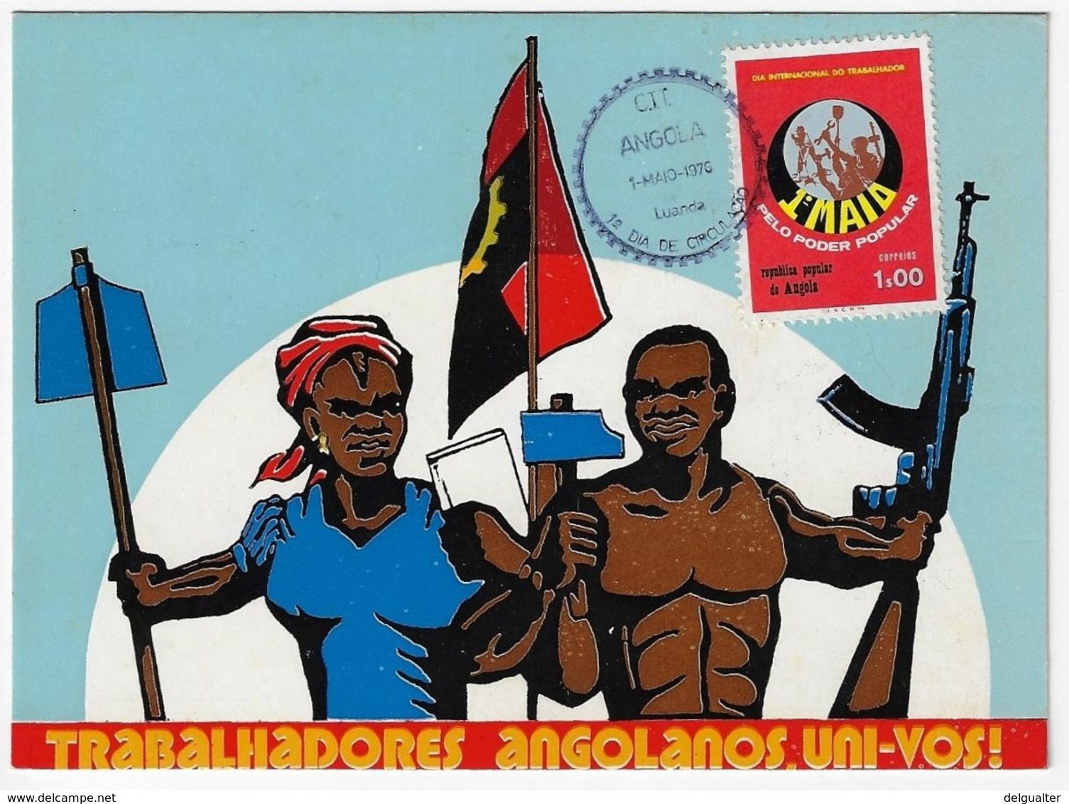 Maximum Card - Angola - Dia Internacional Do Trabalhador - Luanda 1976 - Angola