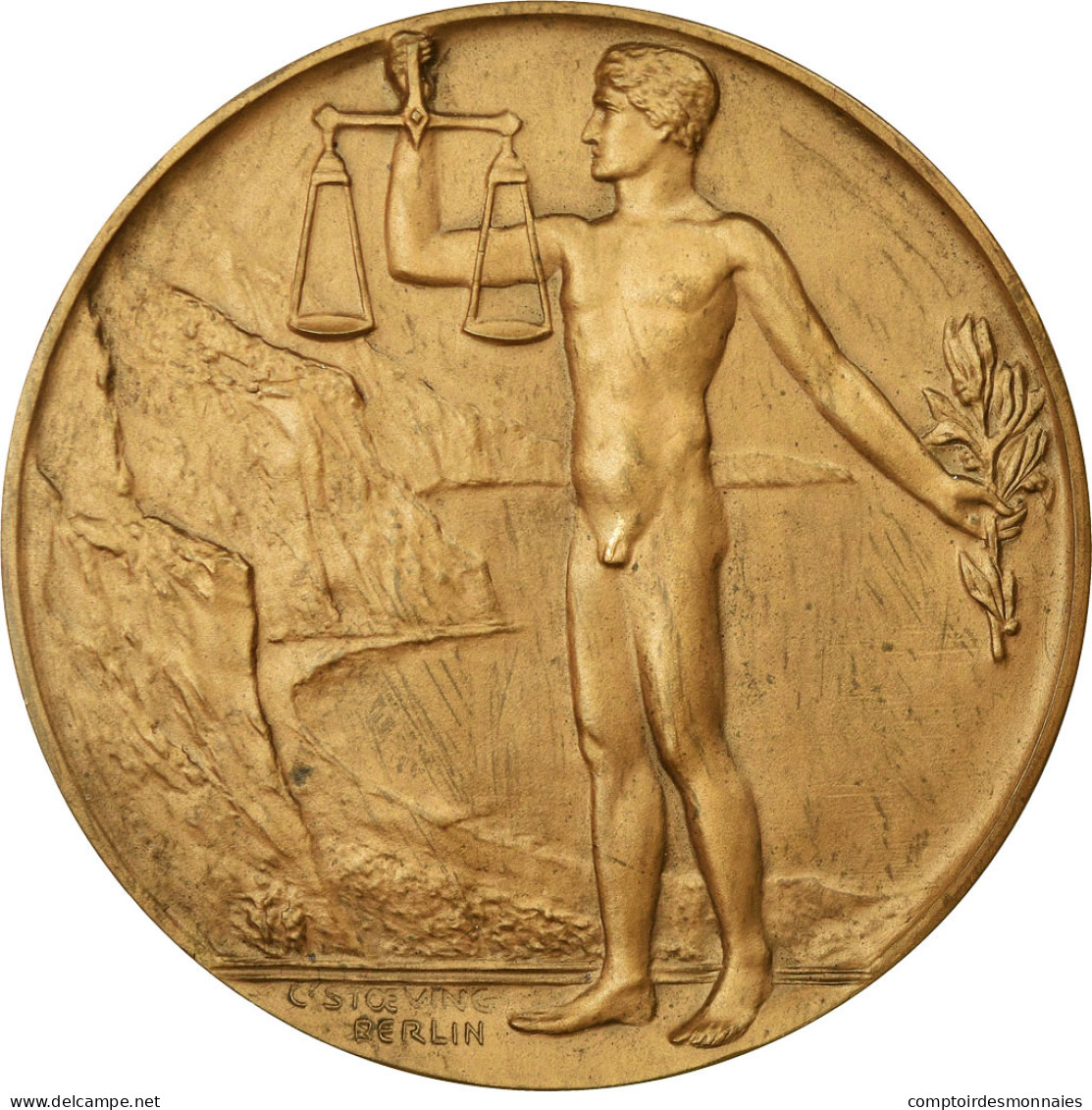 Allemagne, Médaille, Gevaert Wettbewerb, Berlin, 1912, C.Stoeving, SUP+, Bronze - Andere & Zonder Classificatie