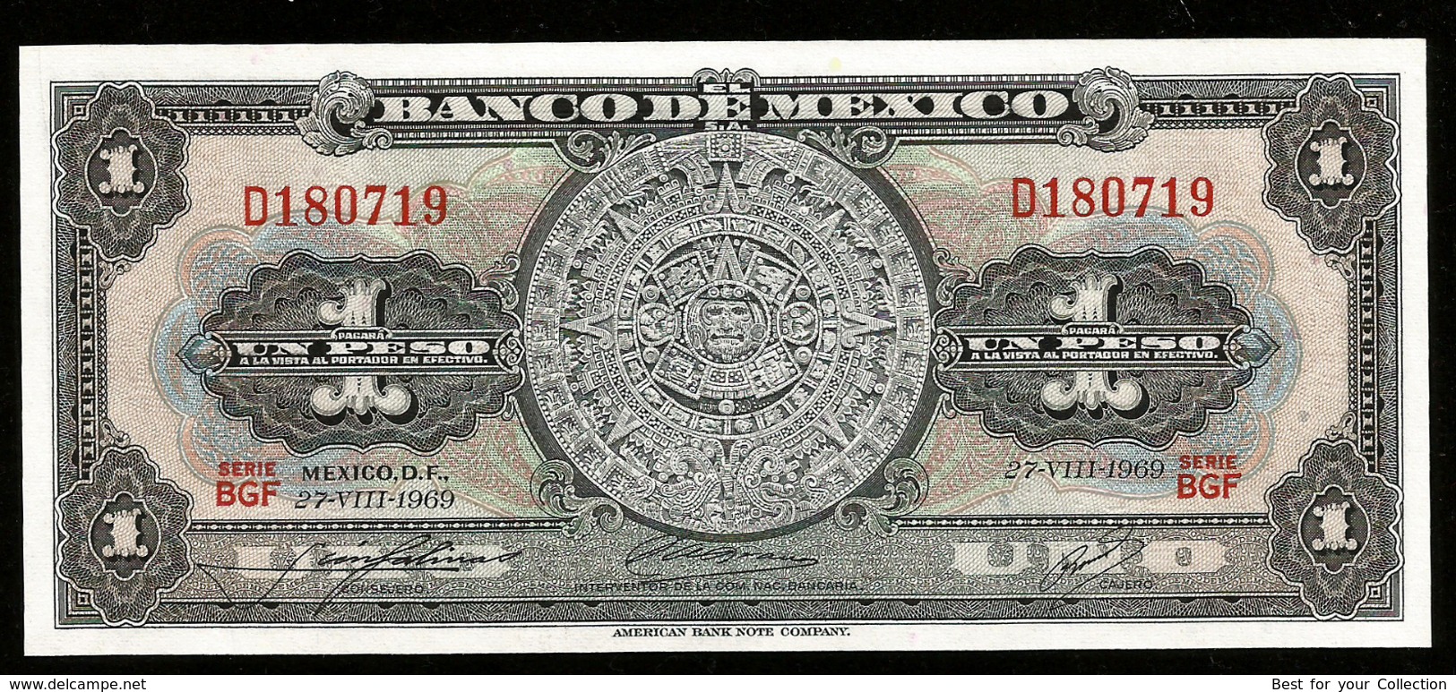 * Mexico 1 Peso 1969 ! UNC !  #D19 - Mexico