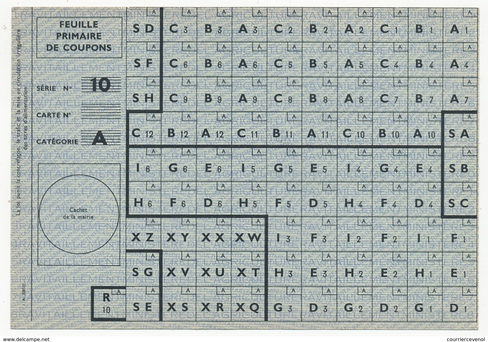 FRANCE - Carte Individuelle De Consommateur + 6 Feuillets De Tickets Ou Coupons - Non Datés ( RATIONNEMENT ) - Unclassified