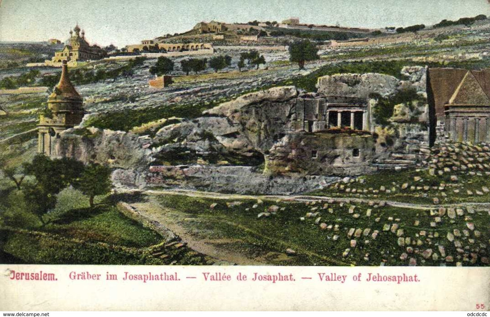 Jerusalem Vallée De Josaphat  Colorisée RV - Israel