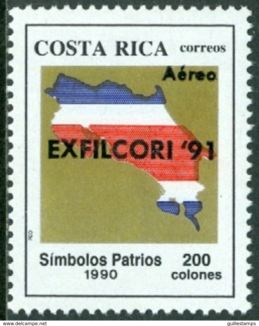 COSTA RICA 1991 NATIONAL PHILATELIC EXPO OVERPRINT** (MNH) - Costa Rica