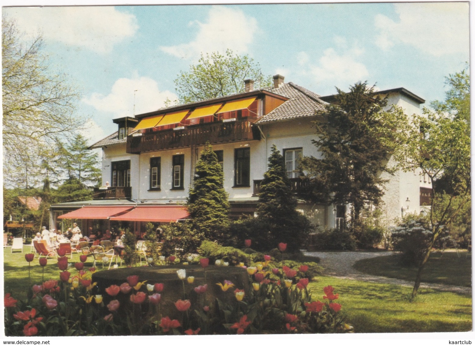 Oosterbeek - Hotel 'Dreyeroord' - Tulpen, Blik Op Voorkant Hotel, Met Terras - Oosterbeek