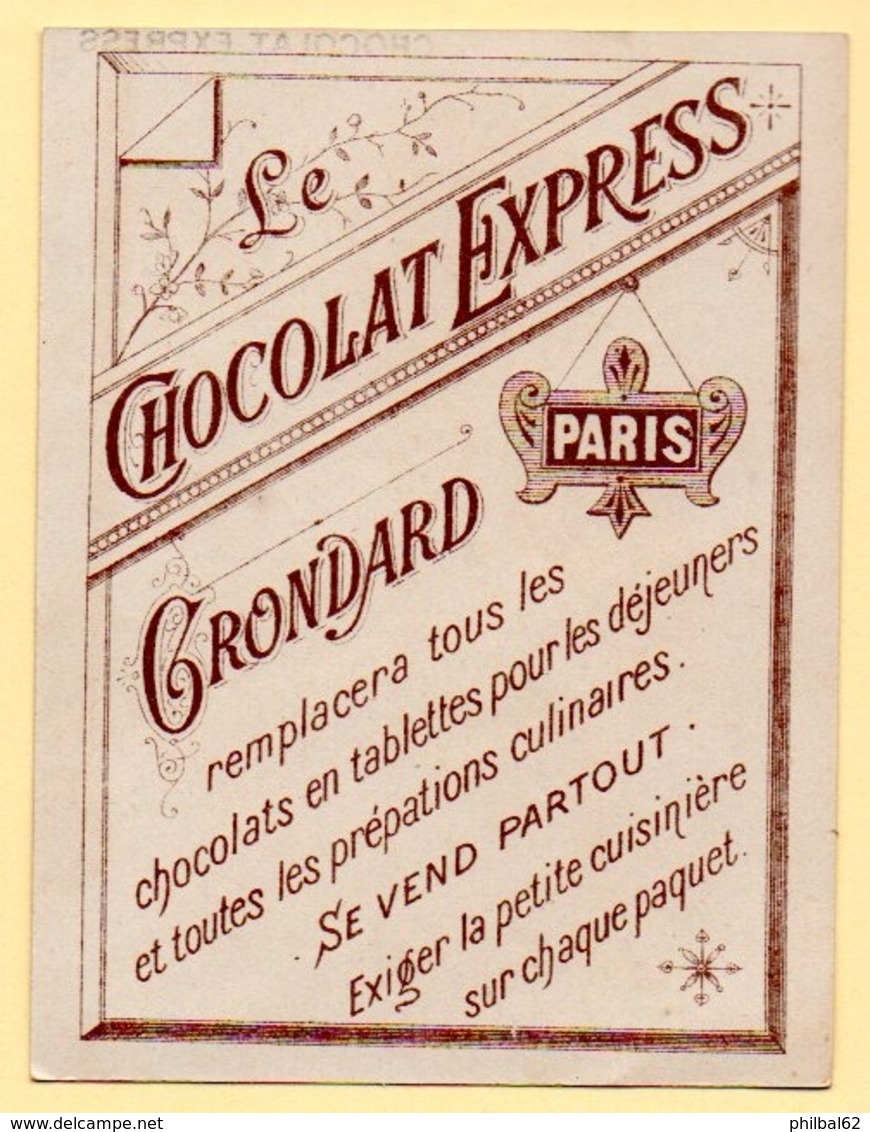 Trade Card. Chromo Chocolat Grondard. Le Tambour, Illustration A. Guillaume. - Altri & Non Classificati