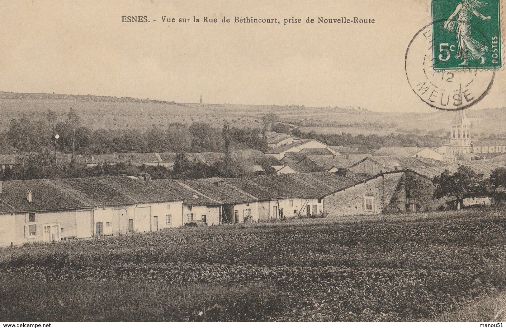 ESNES En ARGONNE - Vue Sur La Rue De Béthincourt - Autres & Non Classés